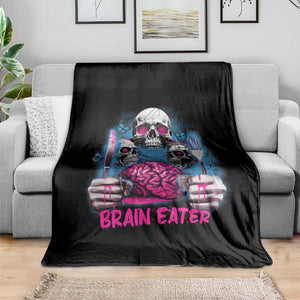 Horror Zombie Throw Blanket Braineater Eat Brain Scary Creepy Halloween TS09 Print Your Wear