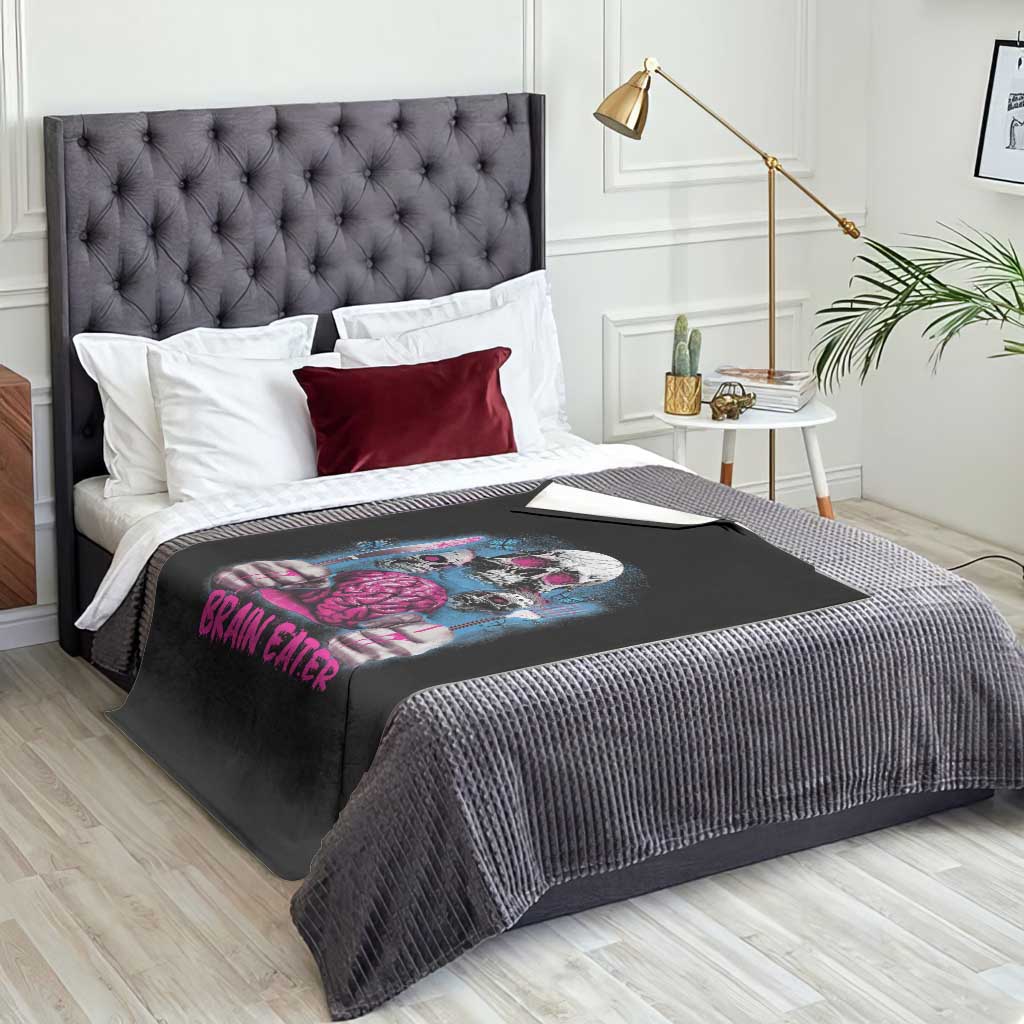 Horror Zombie Throw Blanket Braineater Eat Brain Scary Creepy Halloween TS09 Print Your Wear