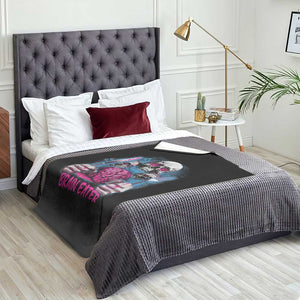 Horror Zombie Throw Blanket Braineater Eat Brain Scary Creepy Halloween TS09 Print Your Wear