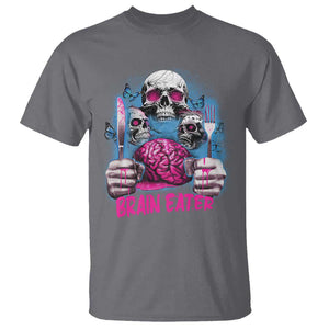 Horror Zombie T Shirt Braineater Eat Brain Scary Creepy Halloween TS09 Charcoal Print Your Wear