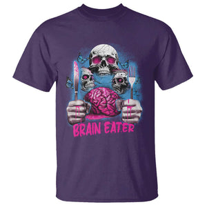 Horror Zombie T Shirt Braineater Eat Brain Scary Creepy Halloween TS09 Purple Print Your Wear
