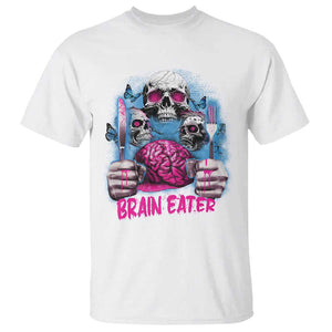 Horror Zombie T Shirt Braineater Eat Brain Scary Creepy Halloween TS09 White Print Your Wear
