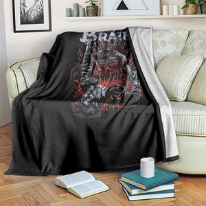 Horror Halloween Throw Blanket Braineater Eat Brain Scary Satan Demon TS09 Print Your Wear