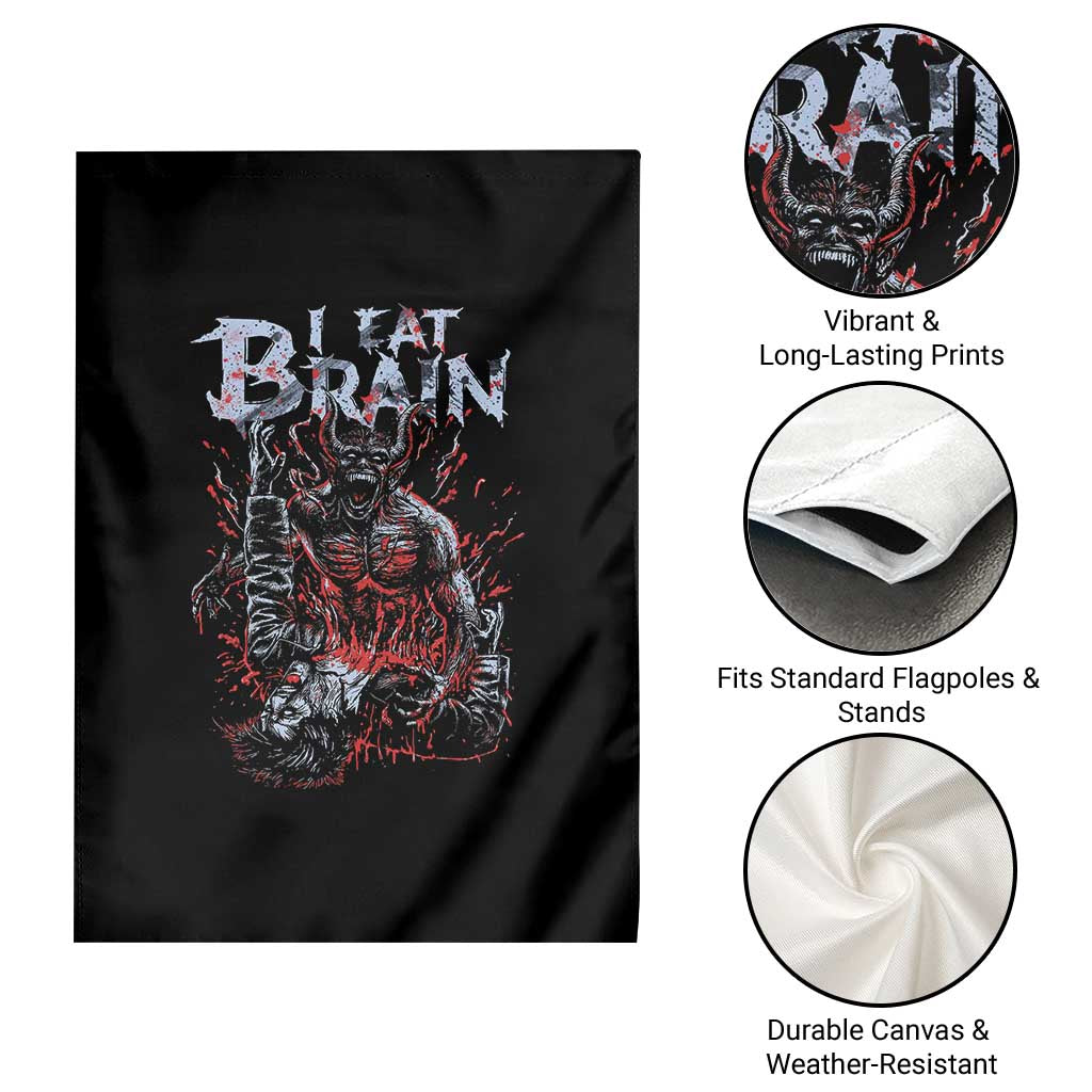 Horror Halloween Garden Flag Braineater Eat Brain Scary Satan Demon TS09 Print Your Wear