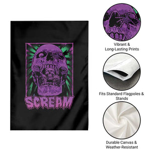 Horror Halloween Garden Flag Scream Creepy Skull TS09 Print Your Wear