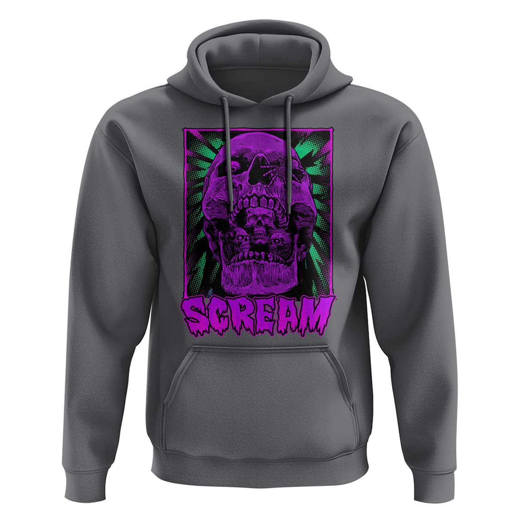 Horror Halloween Hoodie Scream Creepy Skull TS09 Charcoal Print Your Wear