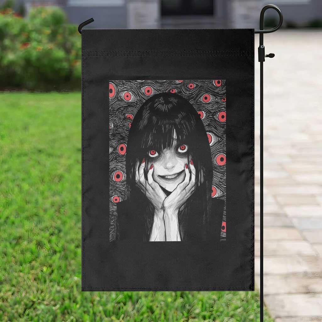 Horror Anime Girl Manga Creepy Halloween Garden Flag TS09 Print Your Wear