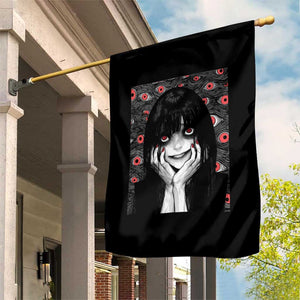 Horror Anime Girl Manga Creepy Halloween Garden Flag TS09 Print Your Wear