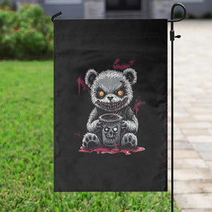 Emo Bear Coffee Creepy Halloween Garden Flag TS09 Print Your Wear