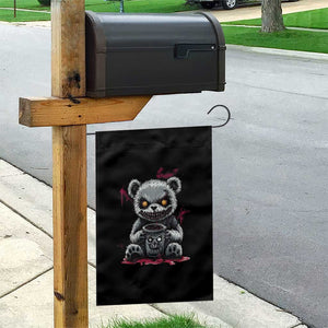 Emo Bear Coffee Creepy Halloween Garden Flag TS09 Print Your Wear