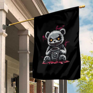 Emo Bear Coffee Creepy Halloween Garden Flag TS09 Print Your Wear
