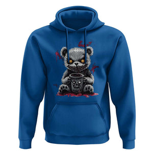 Emo Bear Coffee Creepy Halloween Hoodie TS09 Royal Blue Print Your Wear