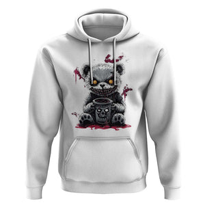 Emo Bear Coffee Creepy Halloween Hoodie TS09 White Print Your Wear