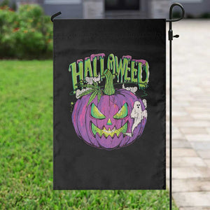 Funny Halloween Garden Flag Halloweed Pumpkin Weed Cannabis Smoking TS09 Print Your Wear