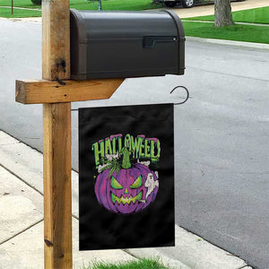Funny Halloween Garden Flag Halloweed Pumpkin Weed Cannabis Smoking TS09 Print Your Wear