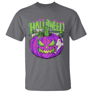 Funny Halloween T Shirt Halloweed Pumpkin Weed Cannabis Smoking TS09 Charcoal Print Your Wear