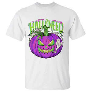 Funny Halloween T Shirt Halloweed Pumpkin Weed Cannabis Smoking TS09 White Print Your Wear