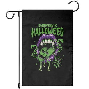 Funny Halloween Garden Flag Everyday Is Halloweed Vampire Weed Cannabis Smoking TS09 Black Print Your Wear