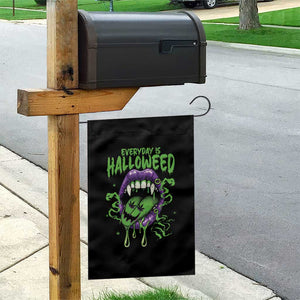 Funny Halloween Garden Flag Everyday Is Halloweed Vampire Weed Cannabis Smoking TS09 Print Your Wear
