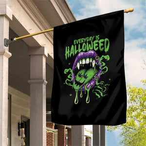 Funny Halloween Garden Flag Everyday Is Halloweed Vampire Weed Cannabis Smoking TS09 Print Your Wear