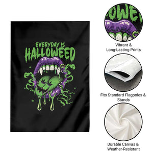 Funny Halloween Garden Flag Everyday Is Halloweed Vampire Weed Cannabis Smoking TS09 Print Your Wear
