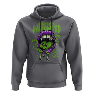 Funny Halloween Hoodie Everyday Is Halloweed Vampire Weed Cannabis Smoking TS09 Charcoal Print Your Wear