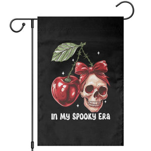 Halloween Coquette Garden Flag In My Spooky Era Skull Cherry TS09 Black Print Your Wear