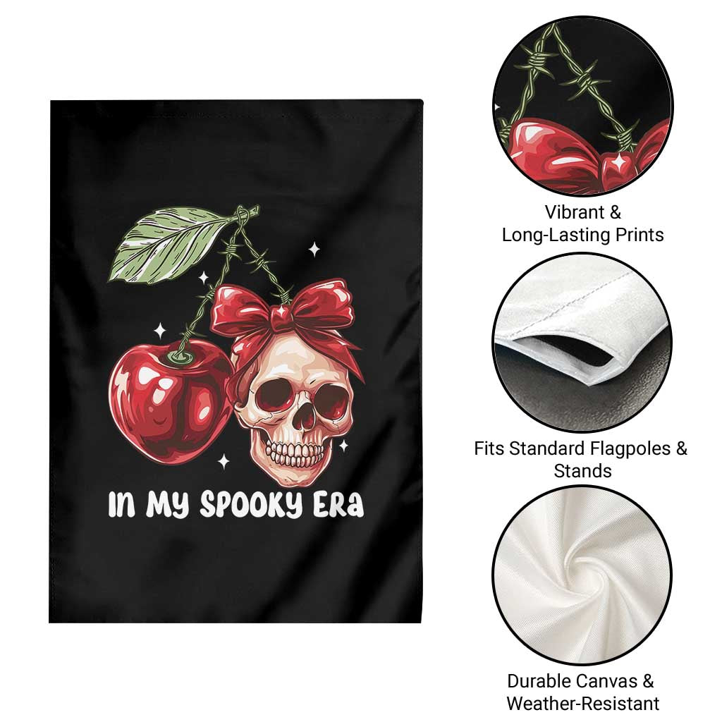 Halloween Coquette Garden Flag In My Spooky Era Skull Cherry TS09 Print Your Wear