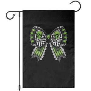 Coquette Halloween Garden Flag Spooky Bow Skull TS09 Black Print Your Wear