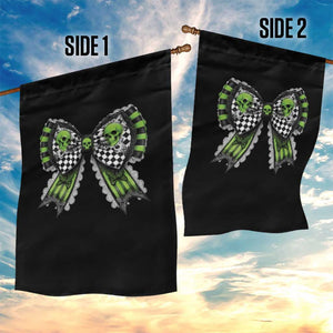 Coquette Halloween Garden Flag Spooky Bow Skull TS09 Print Your Wear