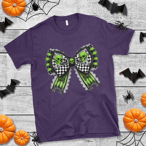 Coquette Halloween T Shirt Spooky Bow Skull TS09 Purple Print Your Wear