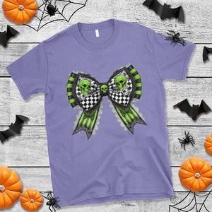 Coquette Halloween T Shirt Spooky Bow Skull TS09 Violet Print Your Wear