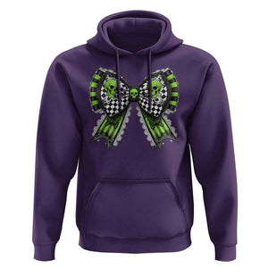 Coquette Halloween Hoodie Spooky Bow Skull TS09 Purple Print Your Wear