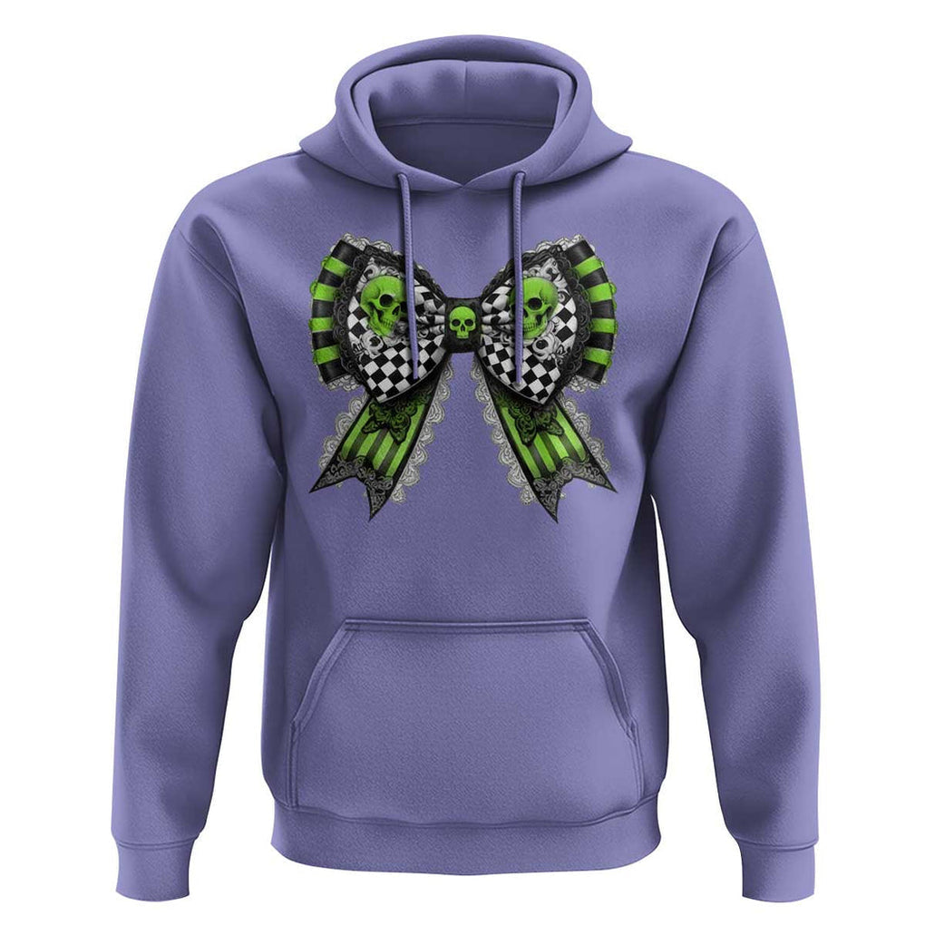 Coquette Halloween Hoodie Spooky Bow Skull TS09 Violet Print Your Wear