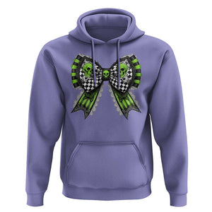 Coquette Halloween Hoodie Spooky Bow Skull TS09 Violet Print Your Wear