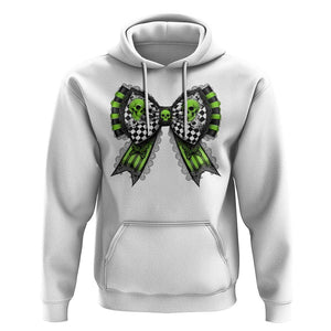 Coquette Halloween Hoodie Spooky Bow Skull TS09 White Print Your Wear