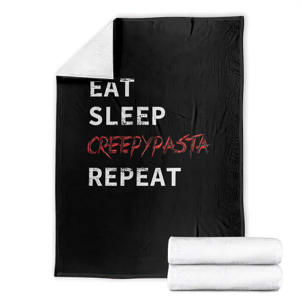 Horror Movie Lover Throw Blanket Eat Sleep Creepypasta Repeat TS09 Black Print Your Wear