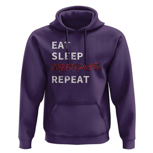 Horror Movie Lover Hoodie Eat Sleep Creepypasta Repeat TS09 Purple Print Your Wear