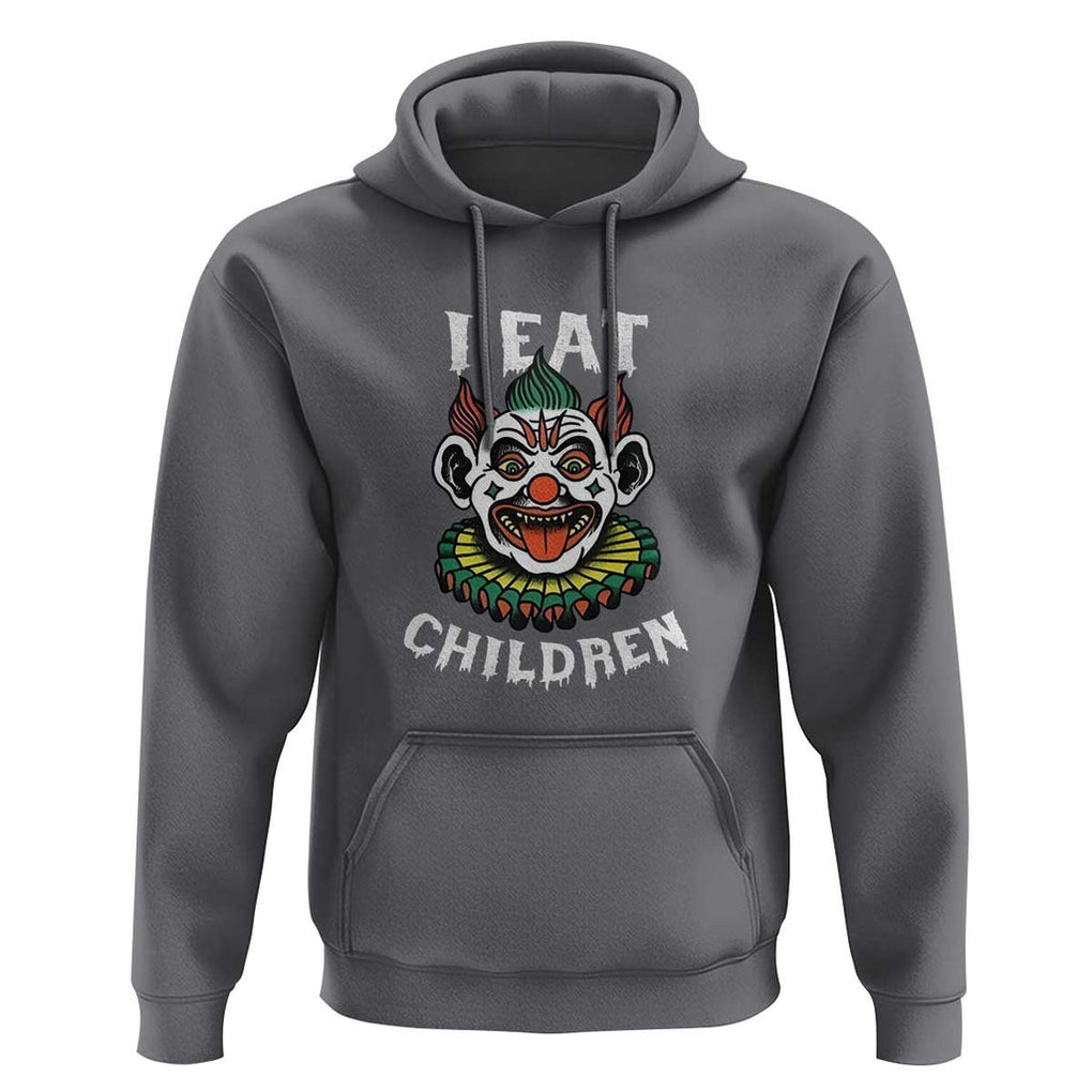 Halloween Clown Hoodie I Eat Children Spooky Mask TS09 Charcoal Print Your Wear