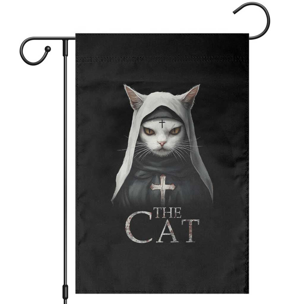 Halloween Cat Garden Flag The Cat Nun Spooky TS09 Black Print Your Wear