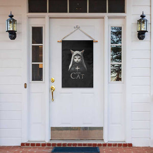 Halloween Cat Garden Flag The Cat Nun Spooky TS09 Print Your Wear