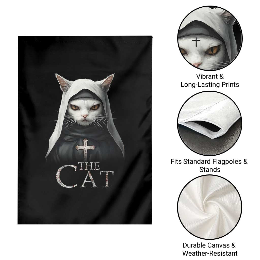 Halloween Cat Garden Flag The Cat Nun Spooky TS09 Print Your Wear