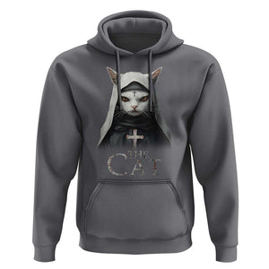 Halloween Cat Hoodie The Cat Nun Spooky TS09 Charcoal Print Your Wear