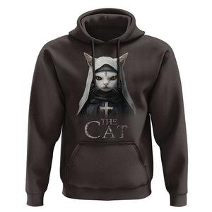 Halloween Cat Hoodie The Cat Nun Spooky TS09 Dark Chocolate Print Your Wear