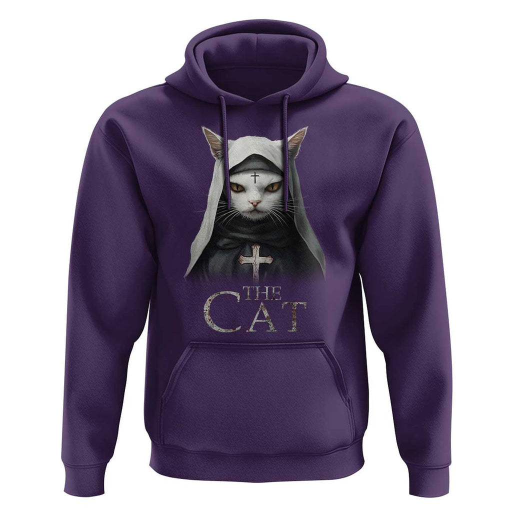 Halloween Cat Hoodie The Cat Nun Spooky TS09 Purple Print Your Wear