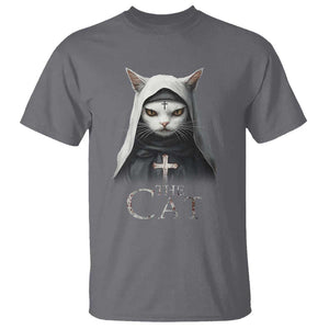 Halloween Cat T Shirt The Cat Nun Spooky TS09 Charcoal Print Your Wear