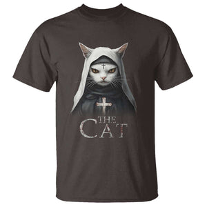 Halloween Cat T Shirt The Cat Nun Spooky TS09 Dark Chocolate Print Your Wear