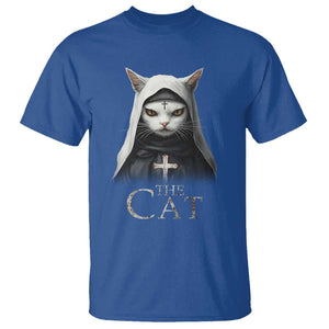 Halloween Cat T Shirt The Cat Nun Spooky TS09 Royal Blue Print Your Wear
