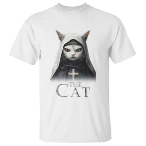 Halloween Cat T Shirt The Cat Nun Spooky TS09 White Print Your Wear