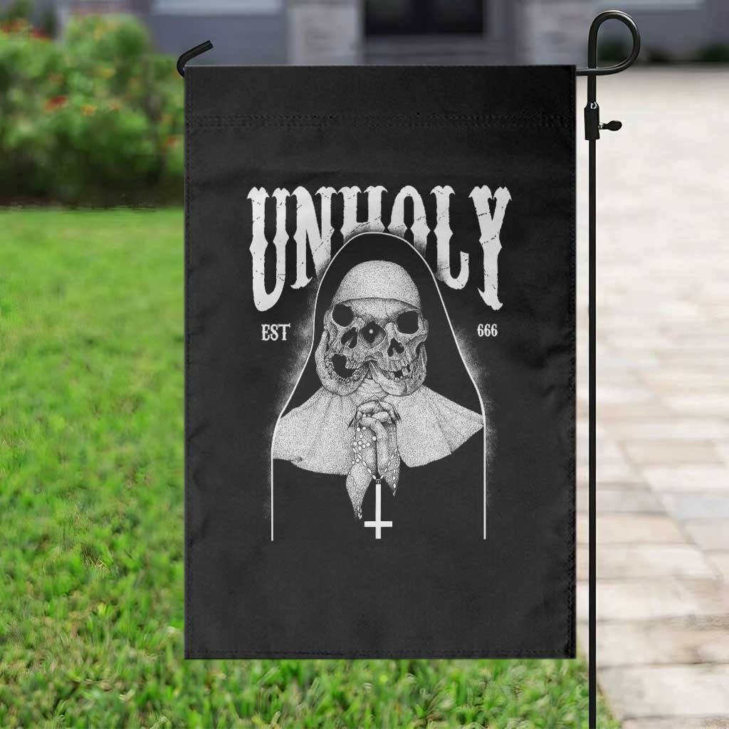 Unholy Nun Garden Flag Skeleton Dirty Nun Creepy Halloween TS09 Print Your Wear